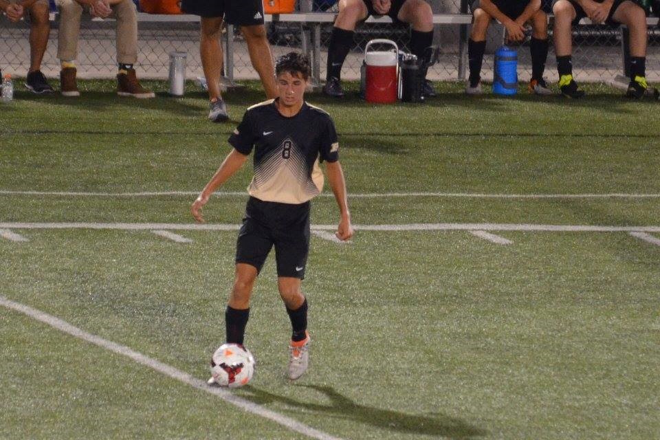 PHS student athlete playing soccer
