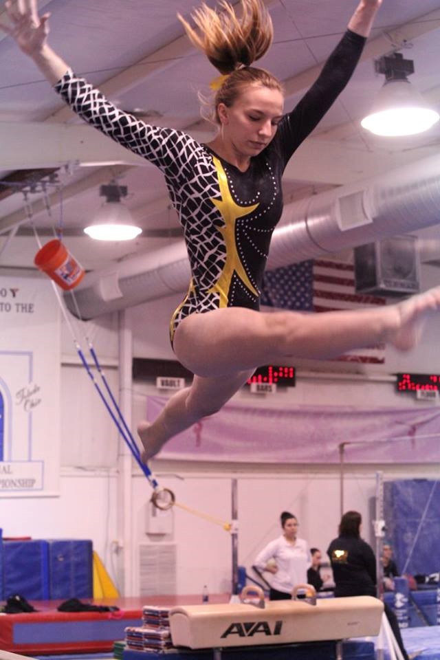 PHS student athlete performing gymnastics