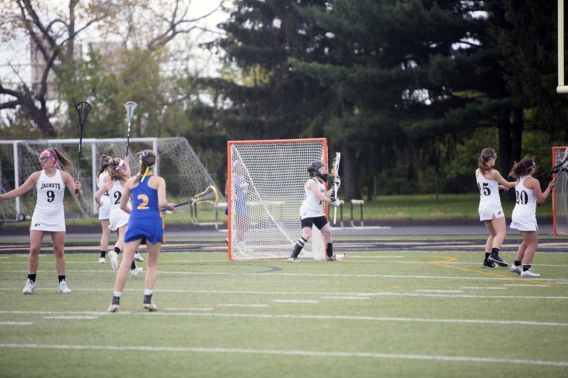 Lacrosse Player playing goalie
