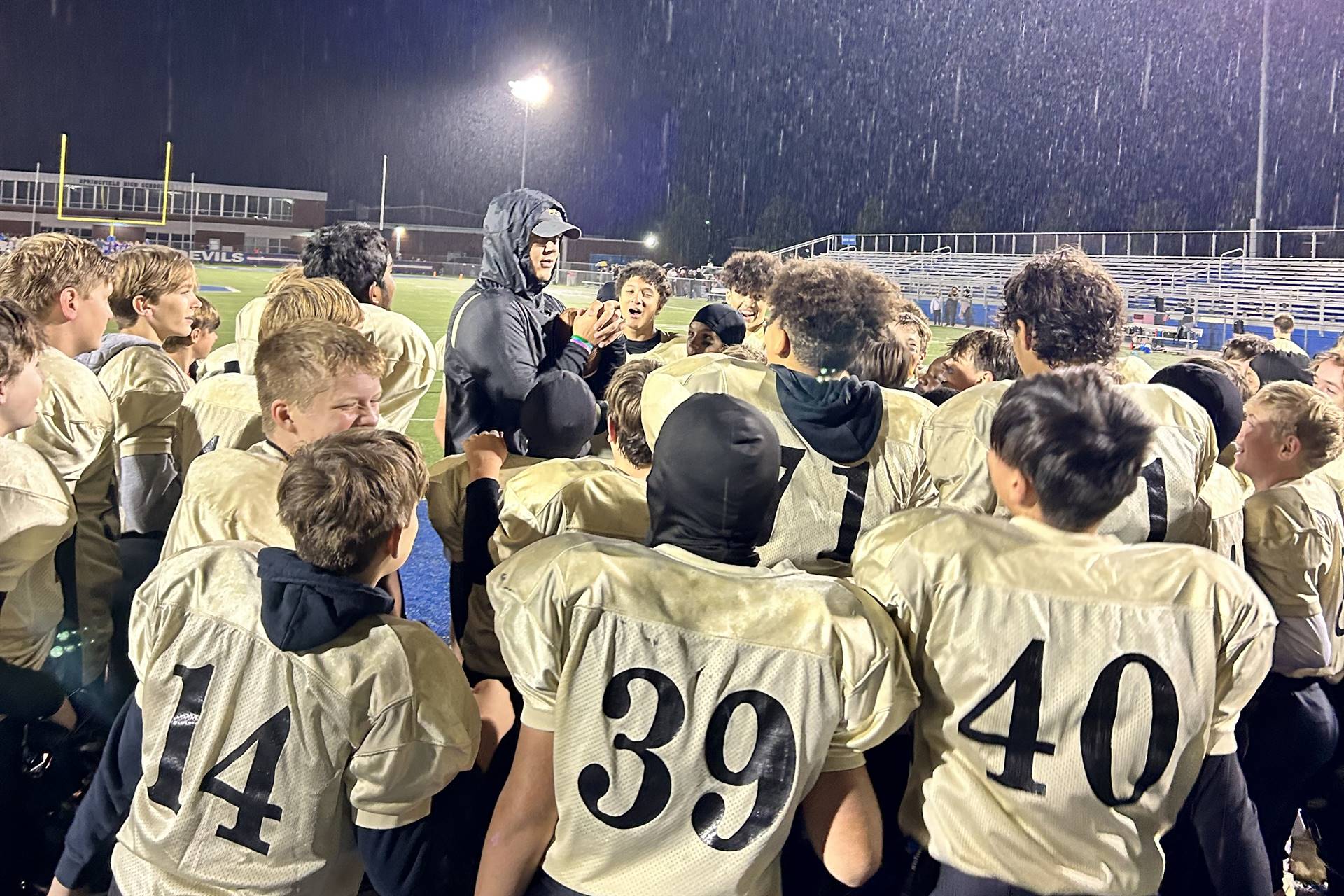 Football huddle