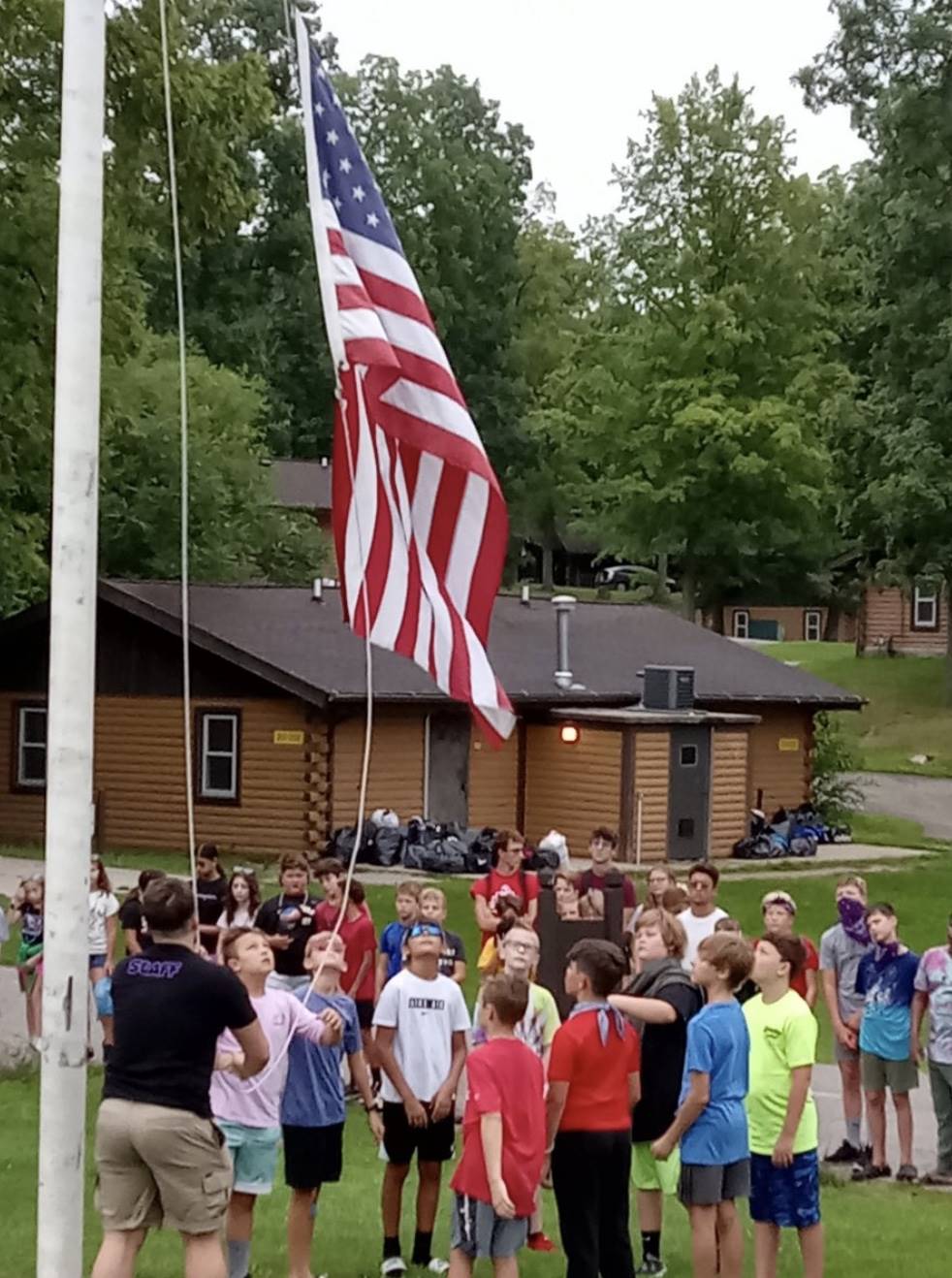 Camp Flag Ceremony